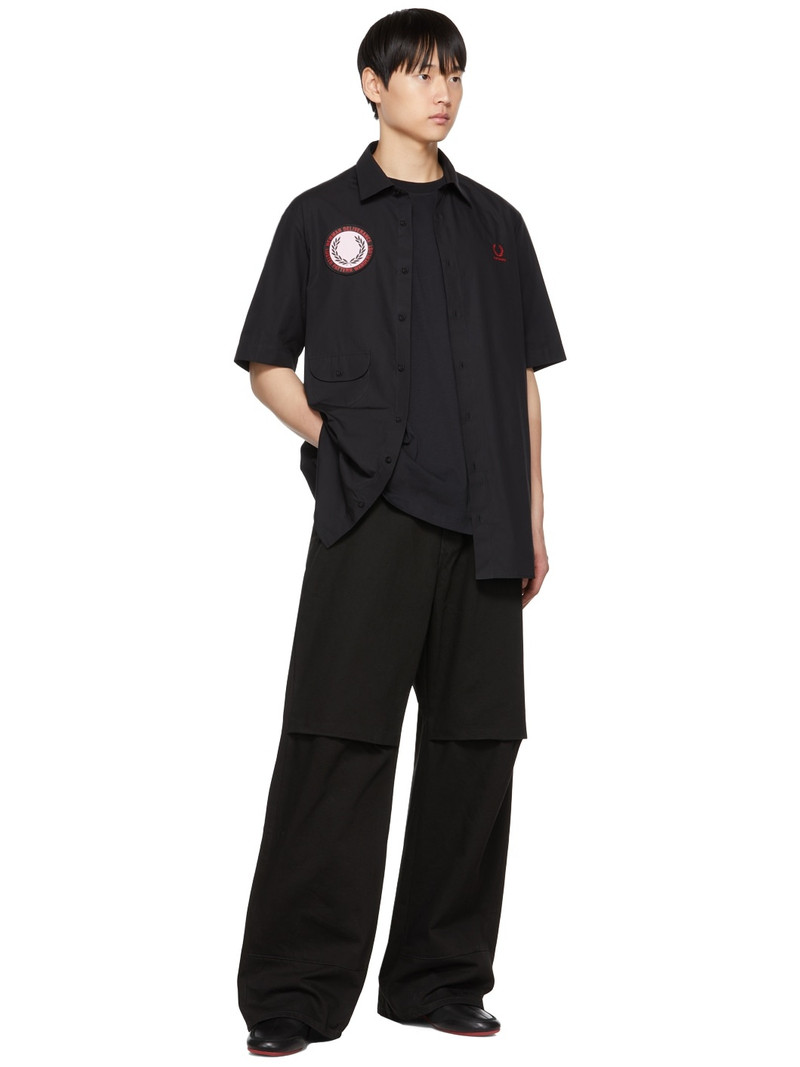 Raf Simons Black Fred Perry Edition Patch Shirt outlook