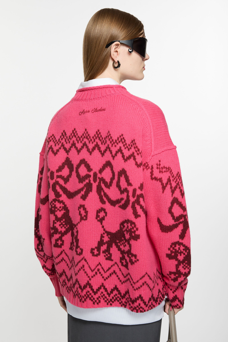 Acne Studios Jacquard sweater - Pink/red outlook