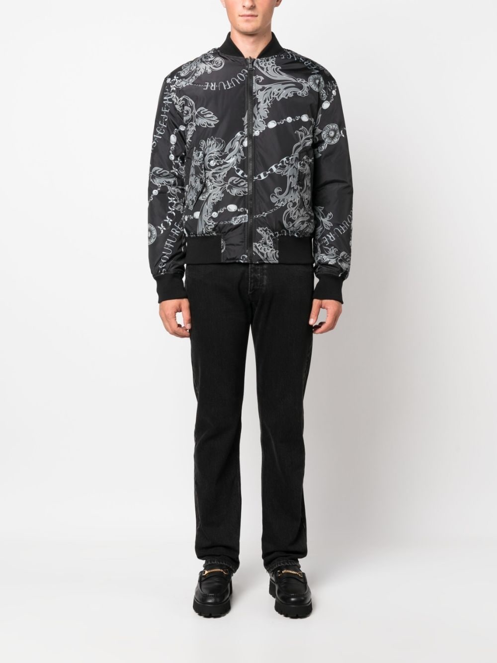 baroque-print bomber jacket - 2