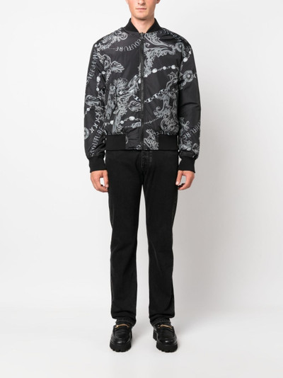 VERSACE JEANS COUTURE baroque-print bomber jacket outlook