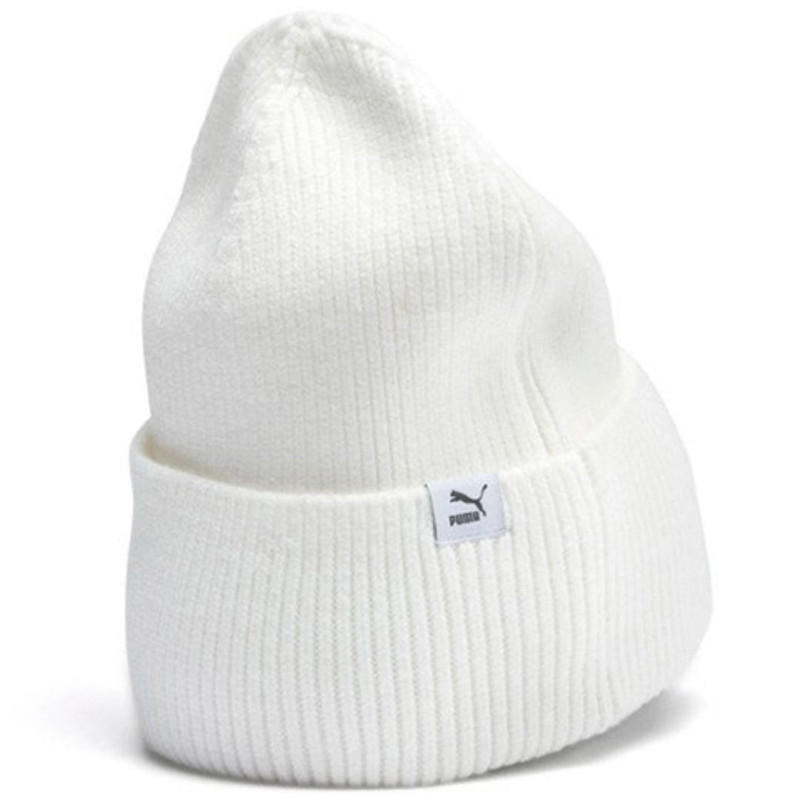 PUMA (WMNS) PUMA Classic Hybrid Fit Trend Ribbed Beanie 'White Black' 022350-02 outlook