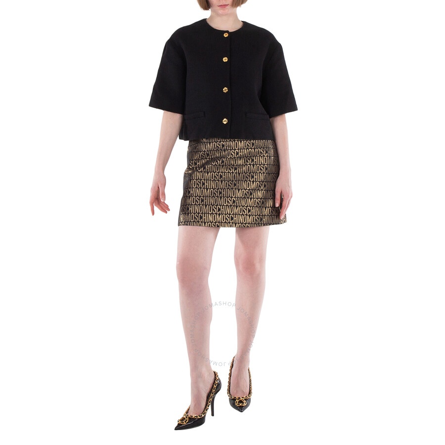 Moschino Short-Sleeve Cropped Jacket - 4