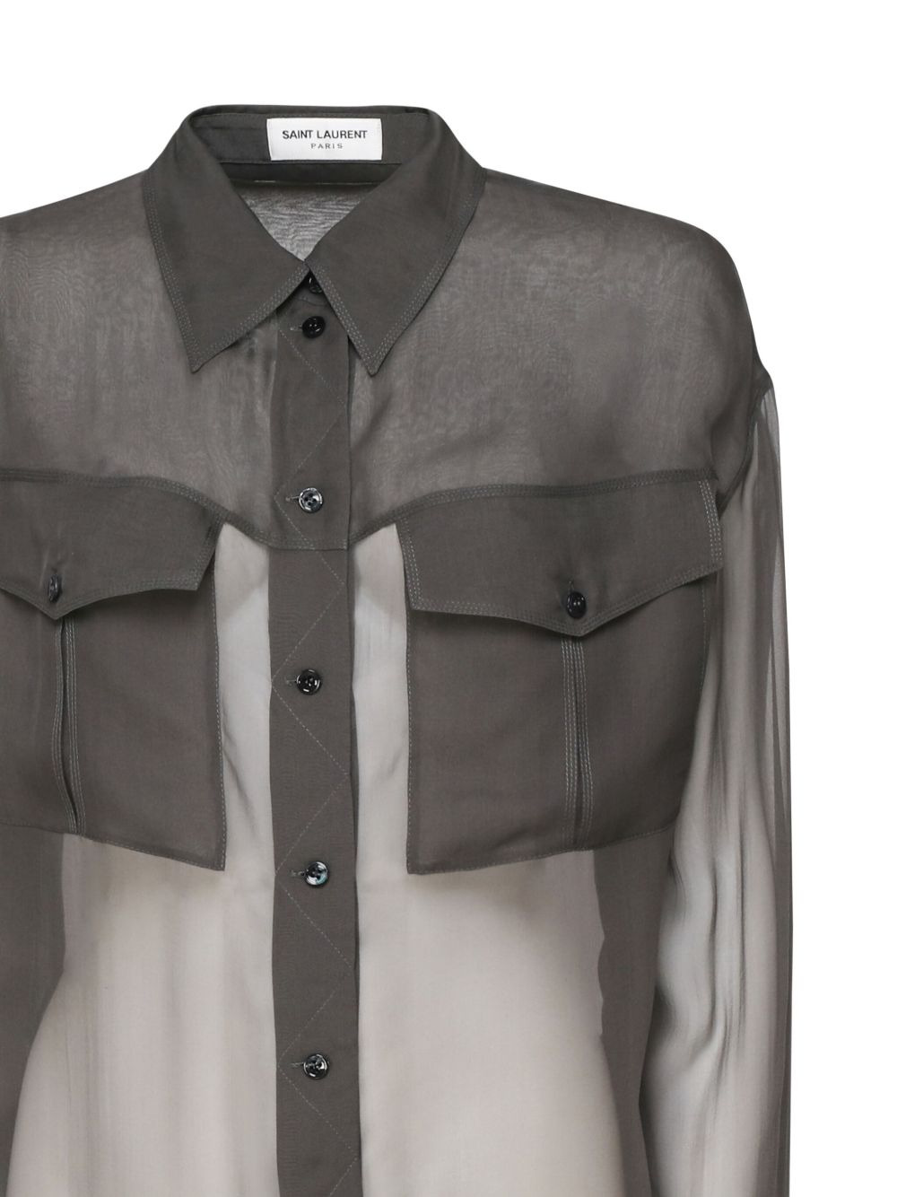pointed-collar flap-pocket shirt - 3