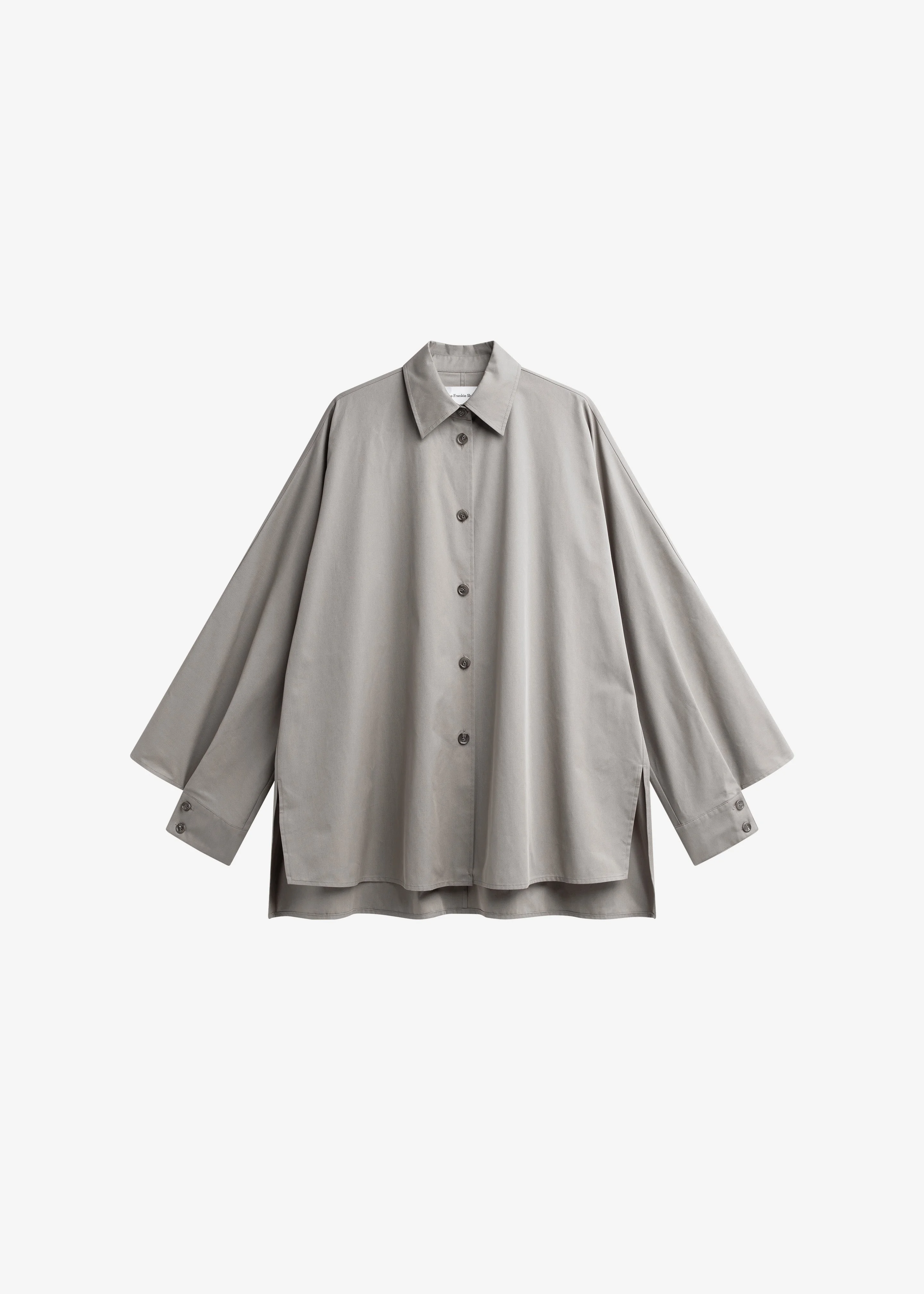 Alda Oversized Long Shirt - Taupe - 1