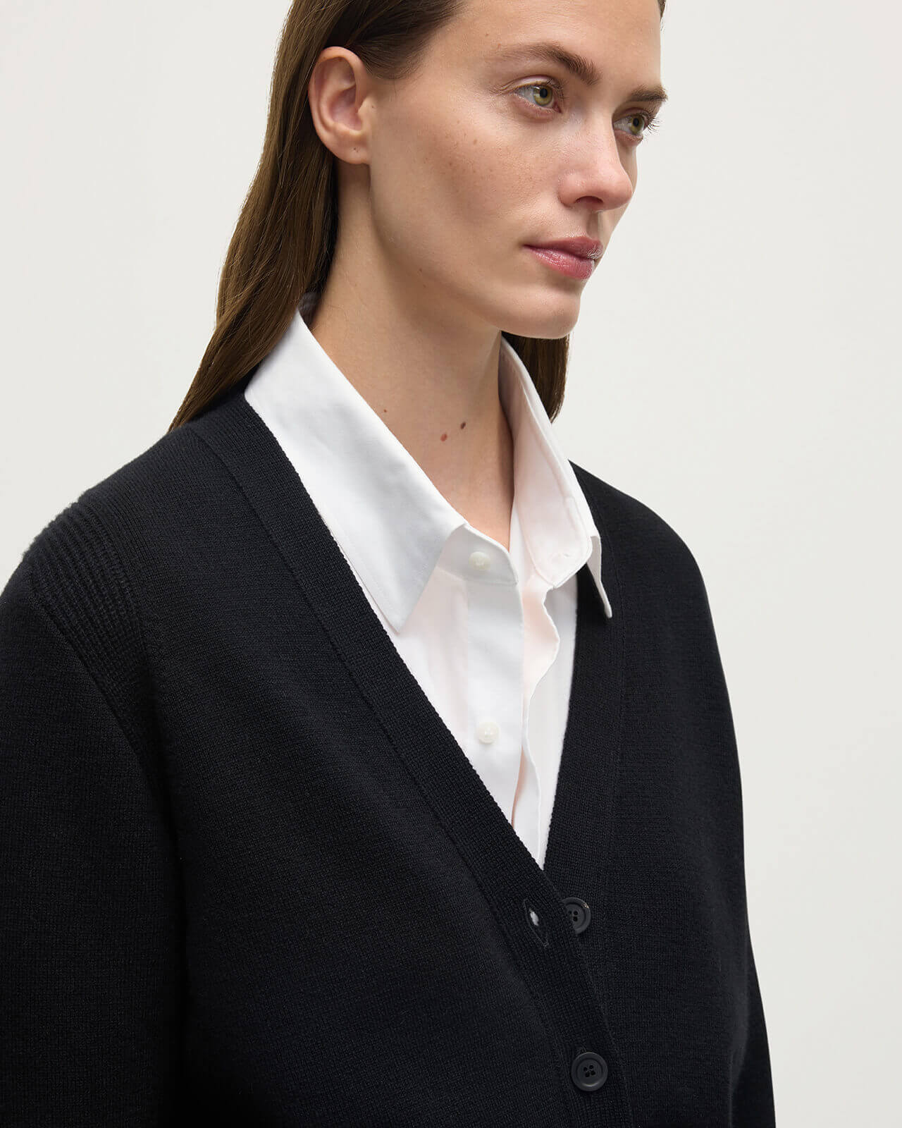 Milano Stitch Black Cashmere Cardigan - 5