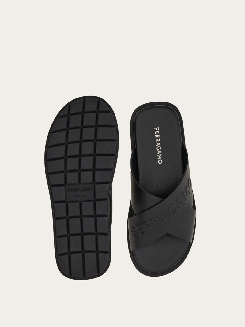 Sandal with crossover straps 5