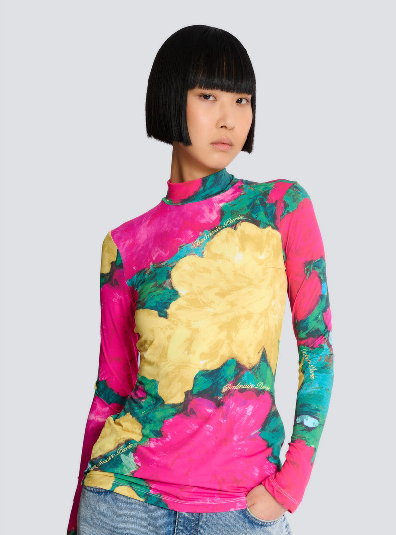 Printed high-neck top 6