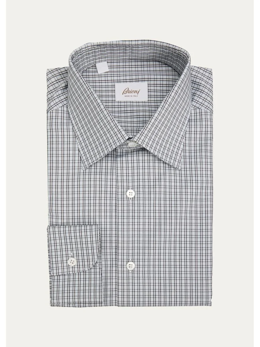 Men's Check Cotton Dress Shirt - 1