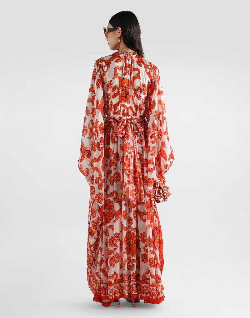 Majolica-print long kaftan dress 3