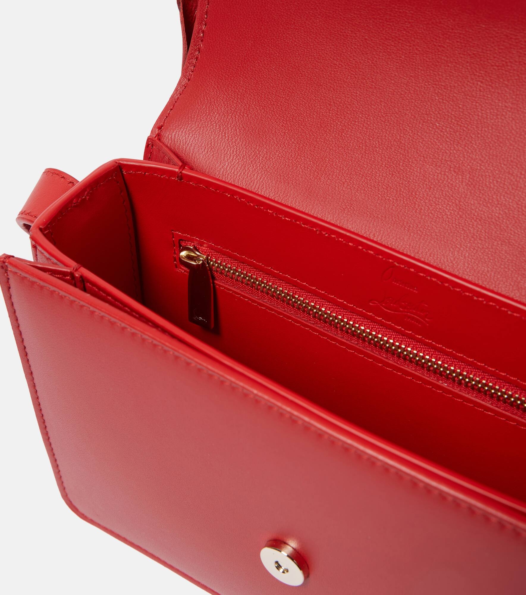 Loubi54 appliqué leather crossbody bag - 3