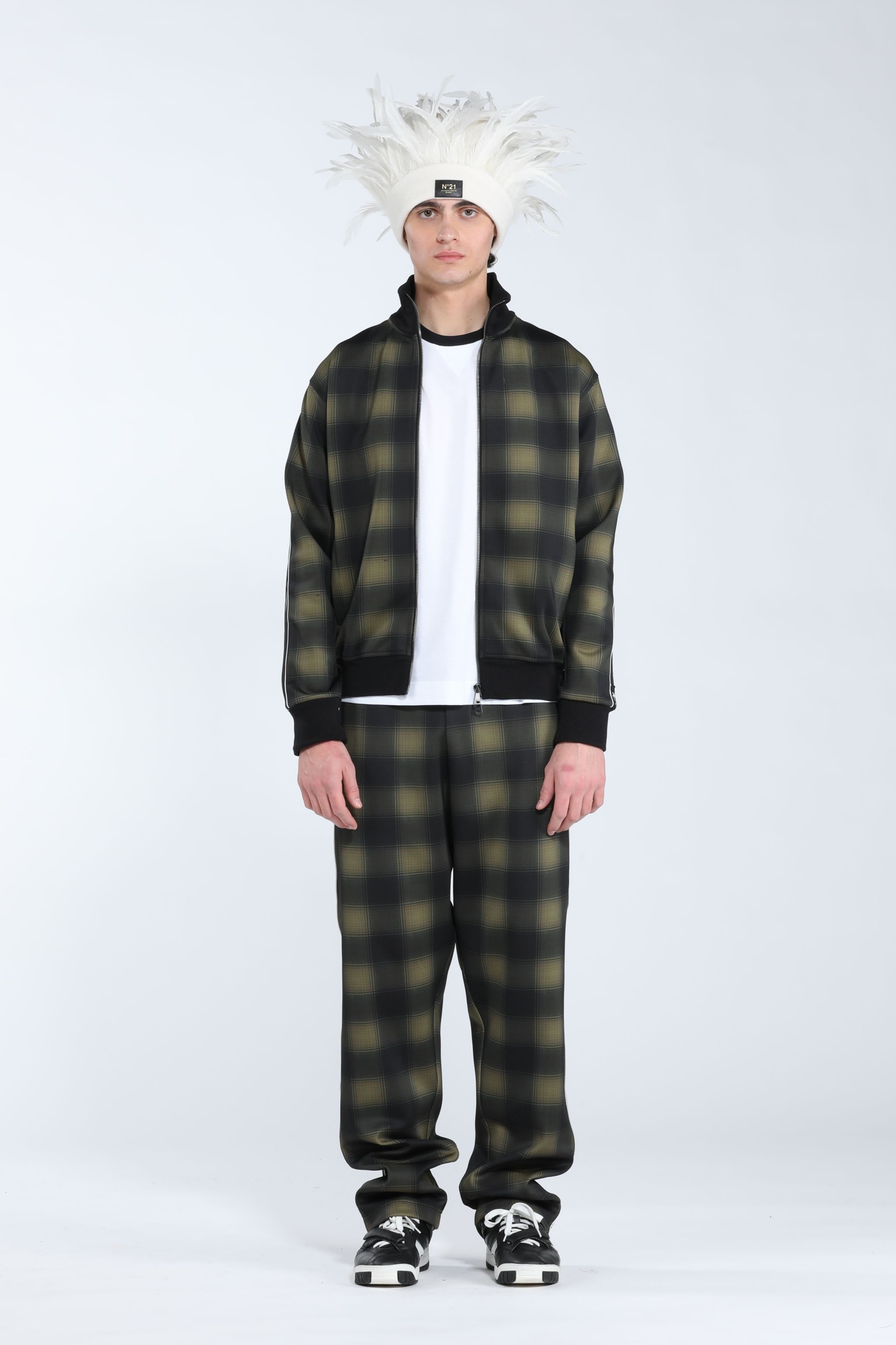 CHECKED TRACK JACKET - 4