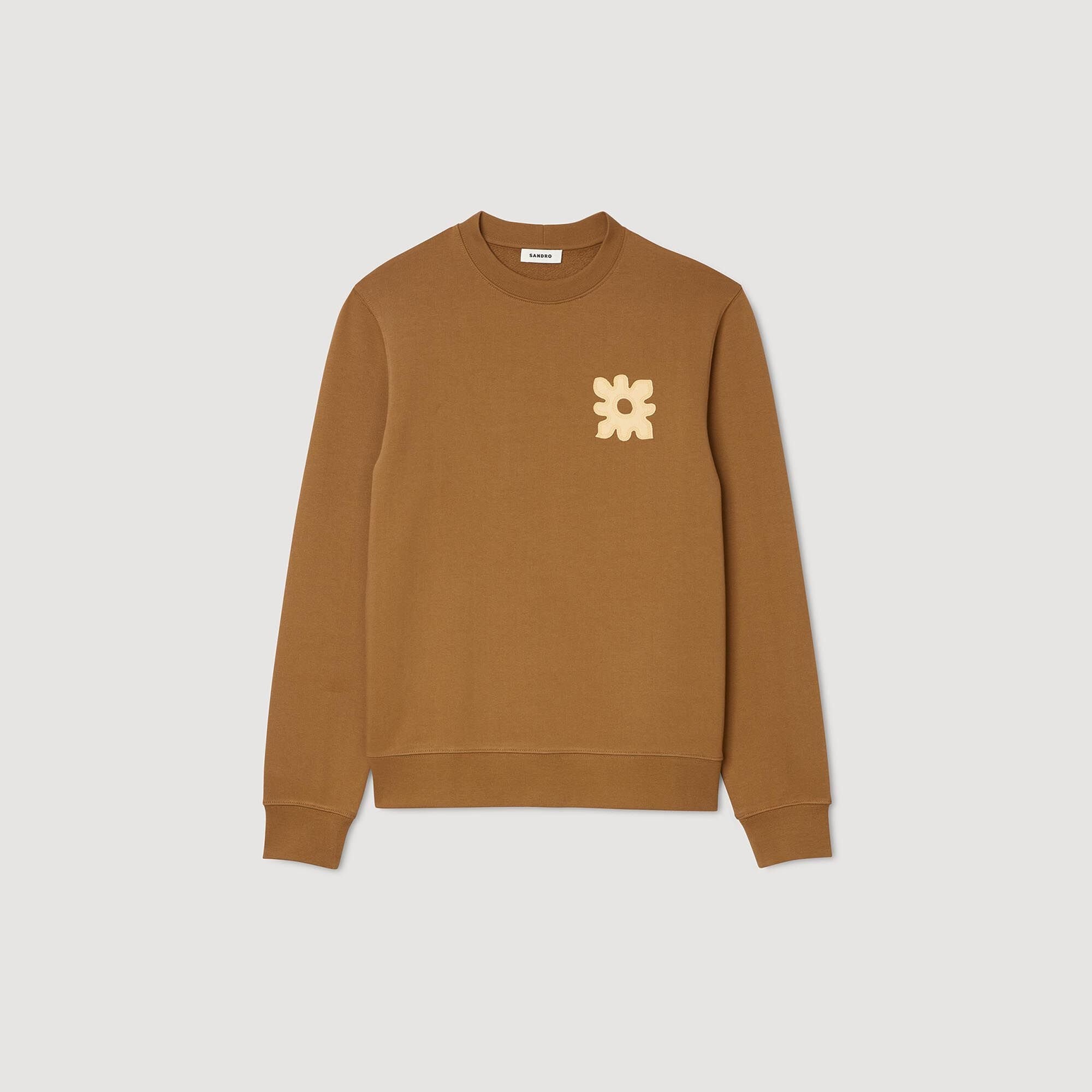 SWEATSHIRT WITH FLOWER PATCH - 6
