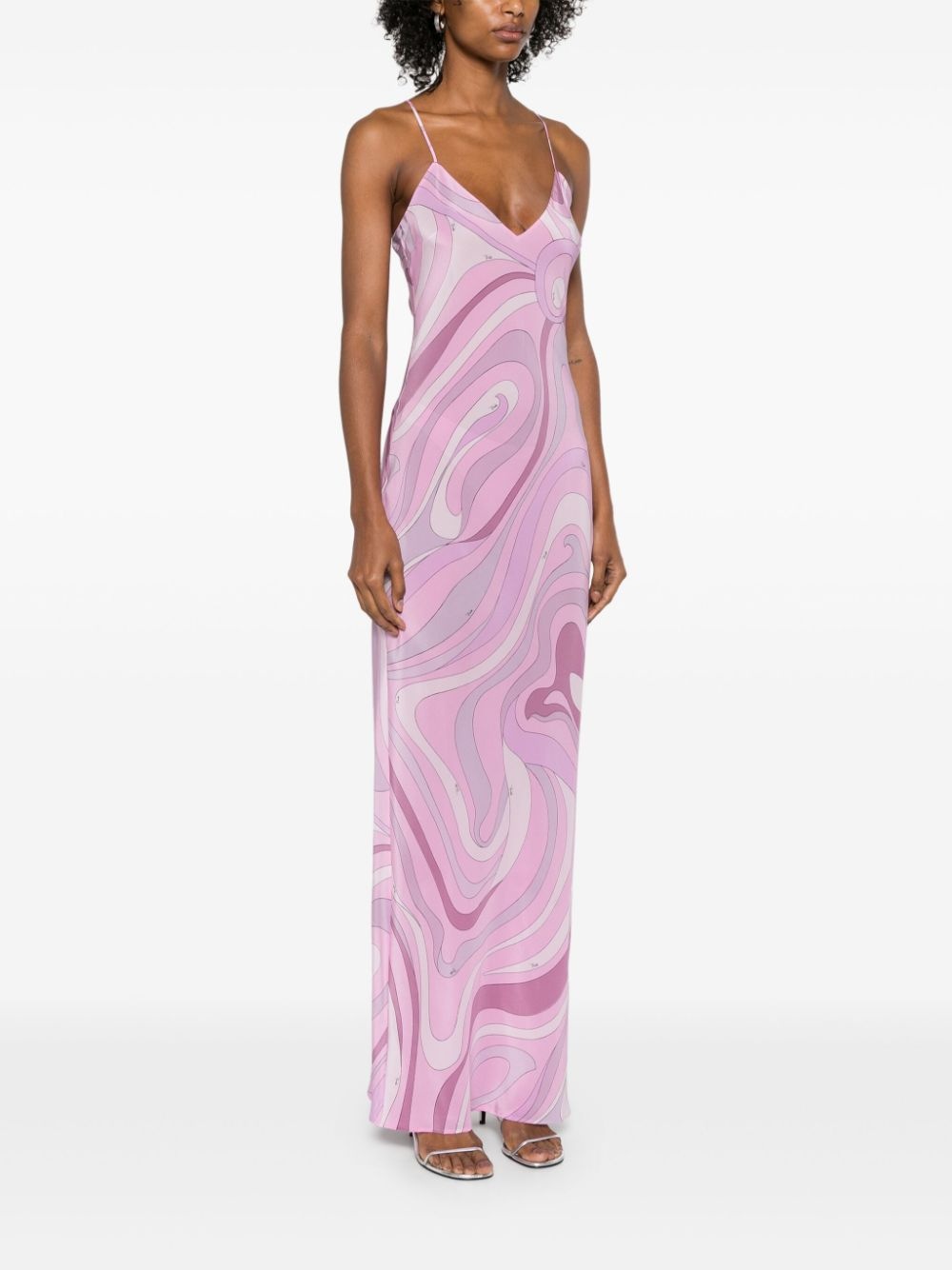 Iride-print maxi dress - 3