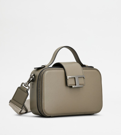 Tod's CAMERA BAG IN LEATHER MINI - GREY outlook