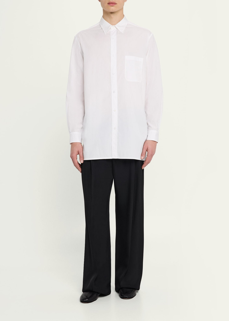 Yohji Yamamoto Men's Solid Poplin Dress Shirt outlook
