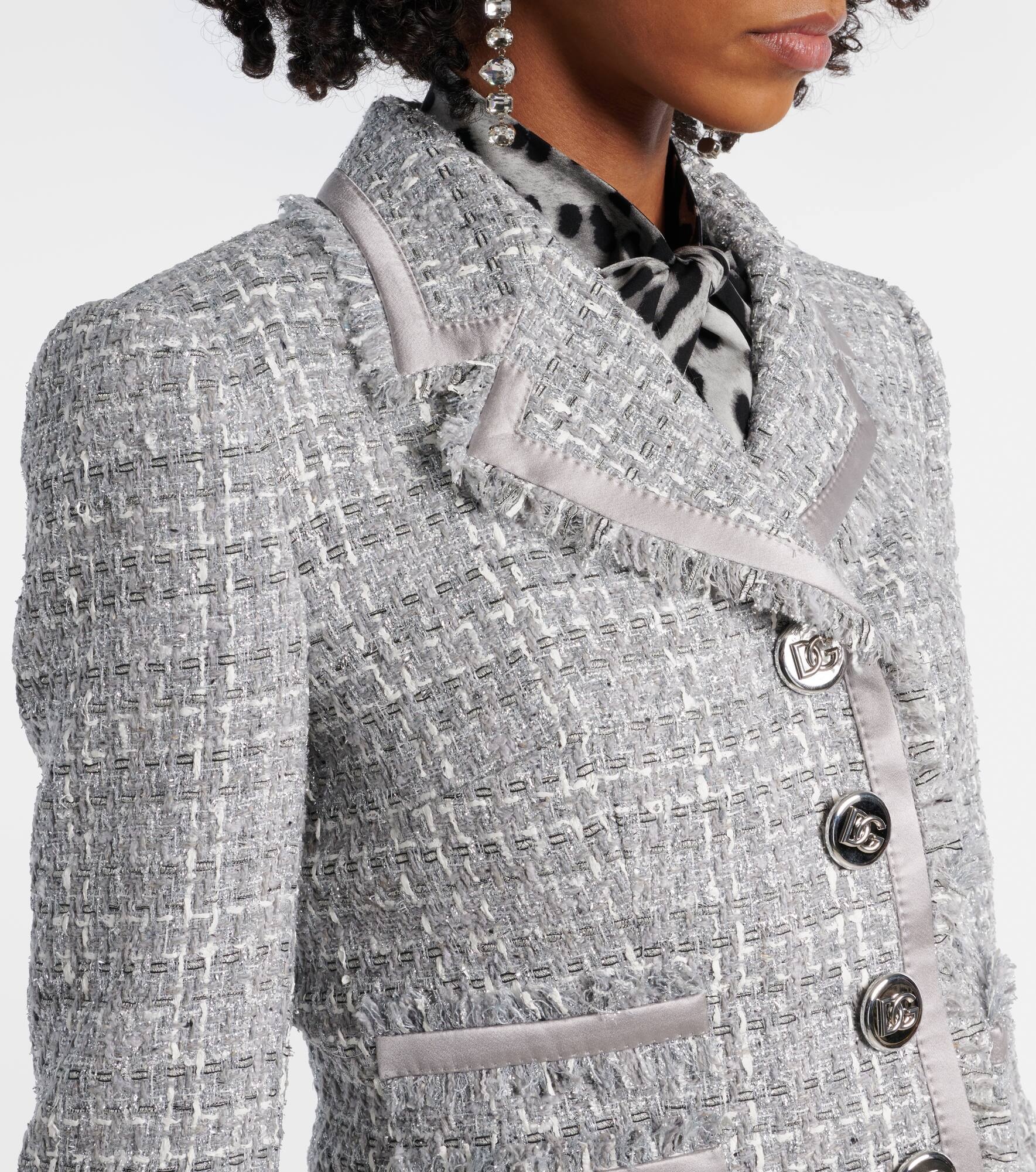 Lamé bouclé jacket - 4