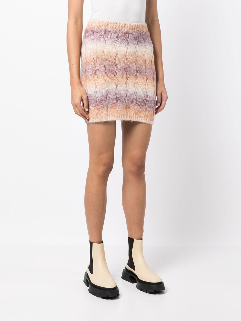 striped cable-knit mini skirt 3