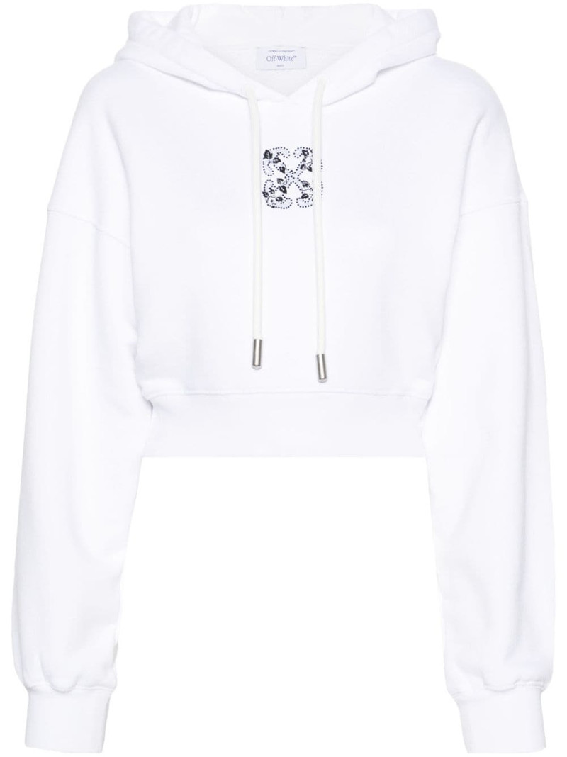 Arrows-motif beaded hoodie 1
