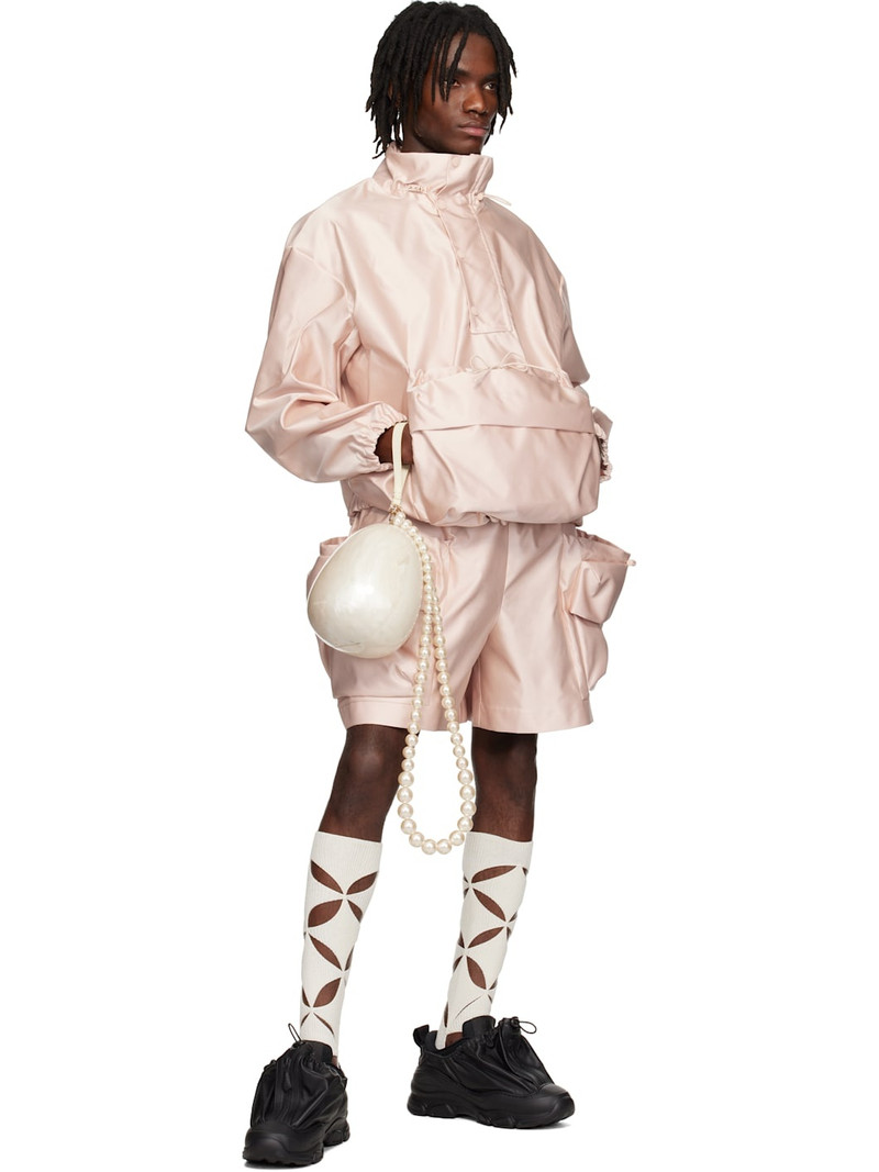 Simone Rocha Pink Cargo Flap Shorts outlook