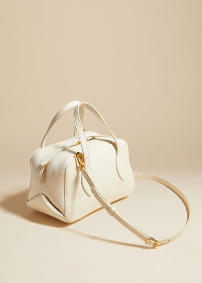 KHAITE The Small Maeve Crossbody Bag in Off-White Pebbled Leather outlook