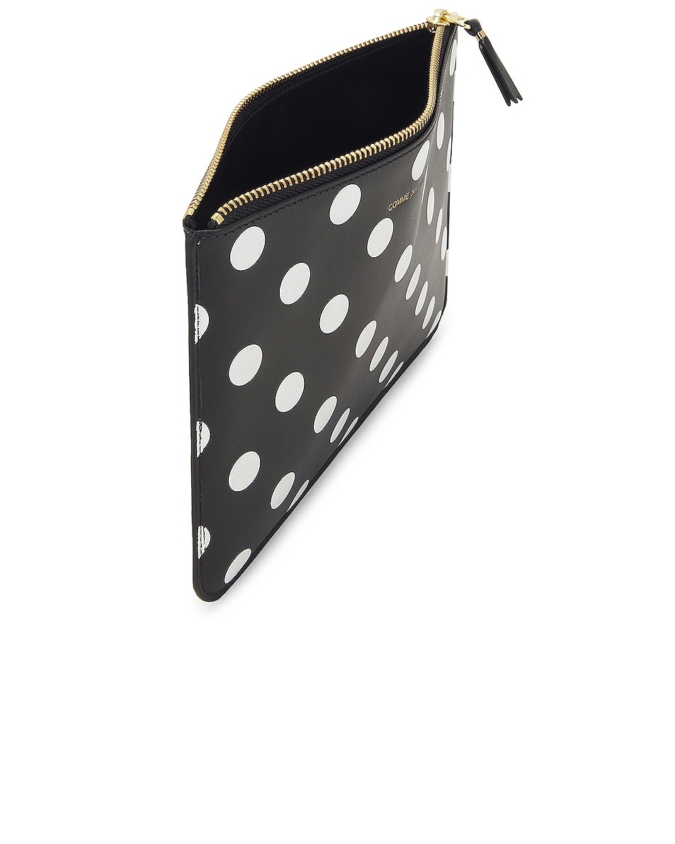 Dots Printed Leather Pouch - 4