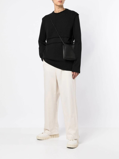 Jil Sander layered knit sweatshirt outlook