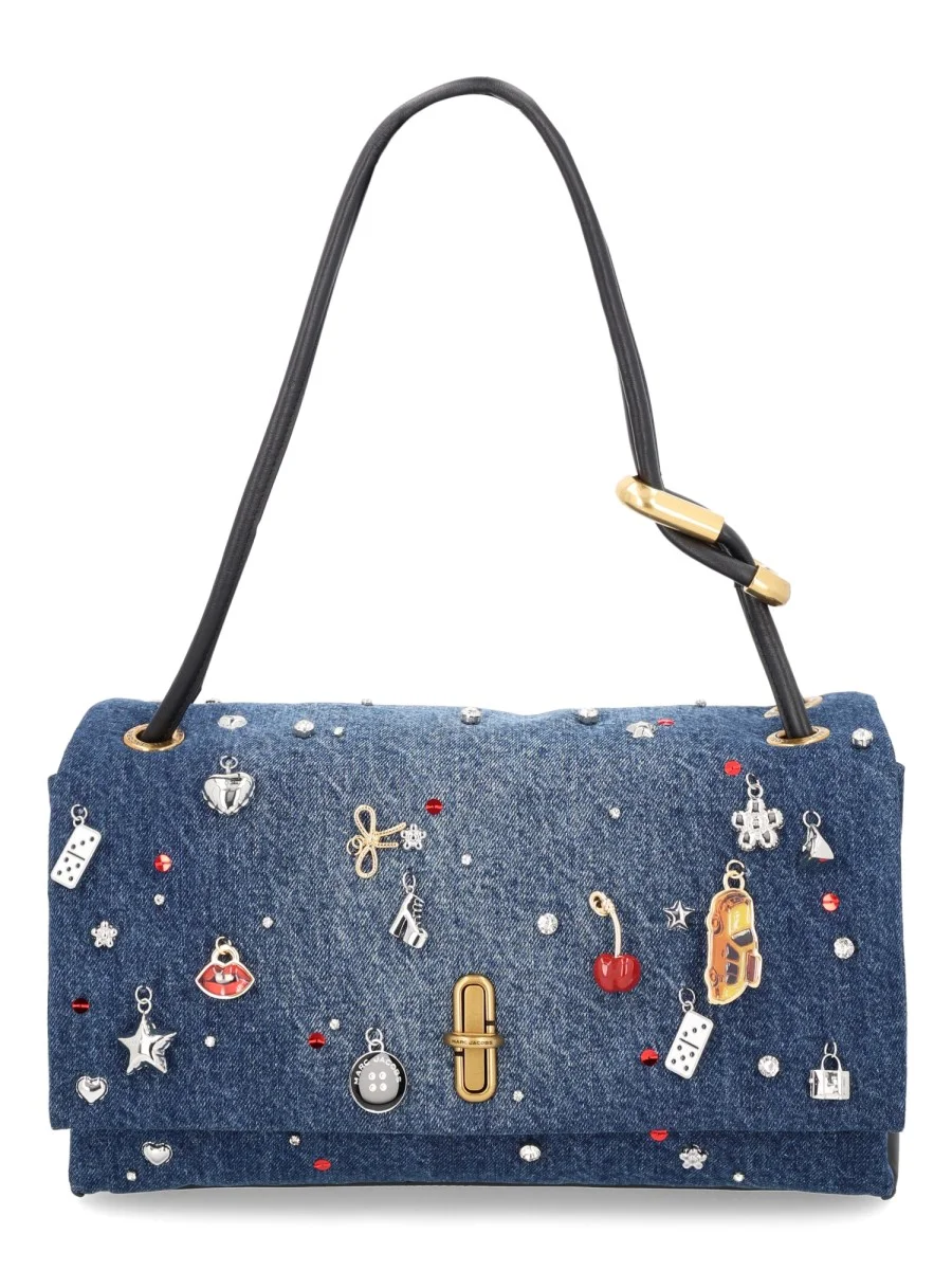 THE TRINKET CHARM BAG IN COTTON DENIM - 1