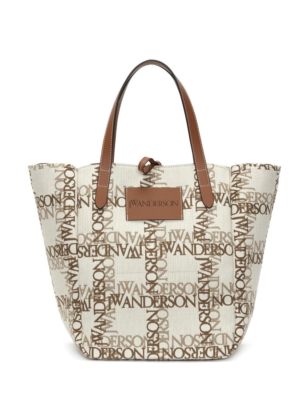 Cabas logo-grid tote bag - 2