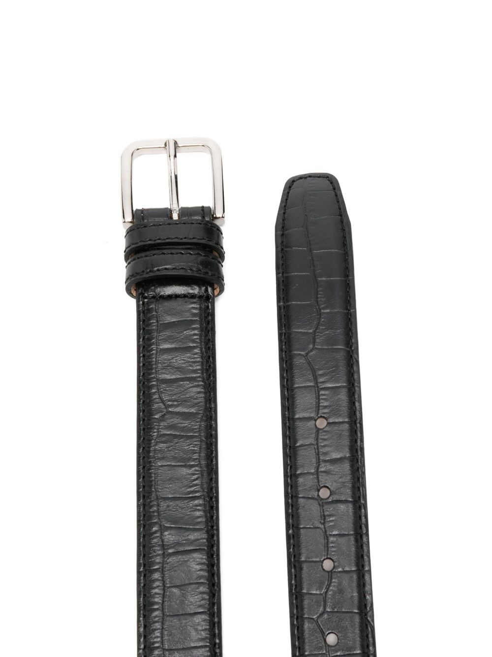 crocodile-leather belt - 2
