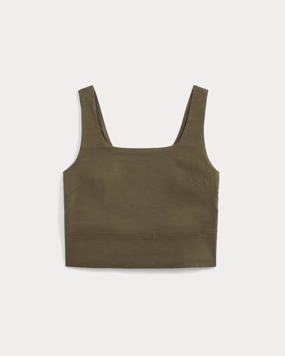 SQUARE TANK IN STRETCH LINEN - 1