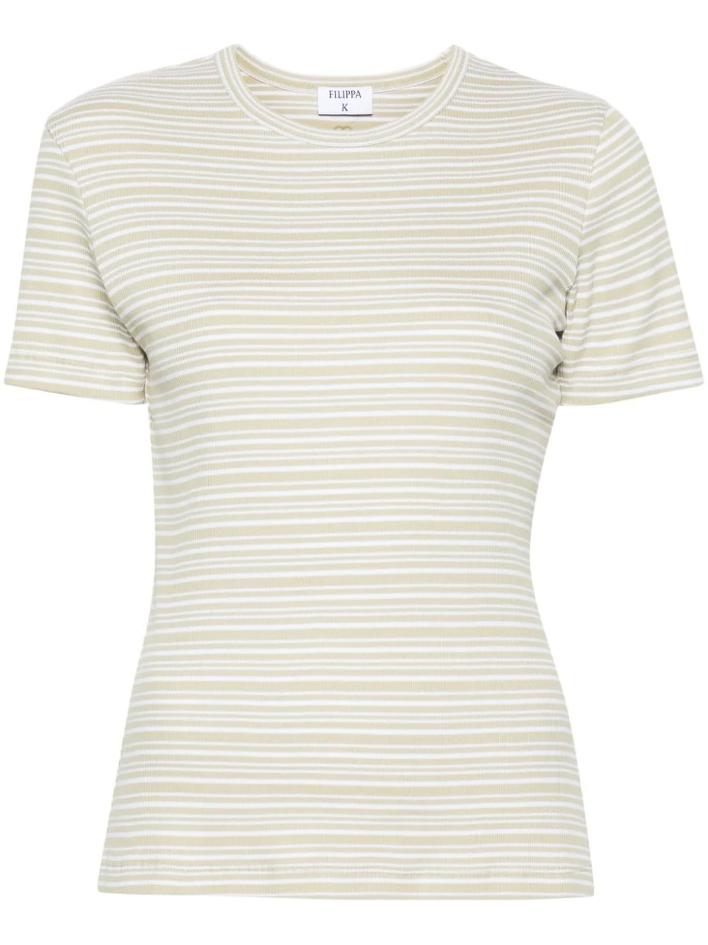 striped ribbed T-shirt - 1