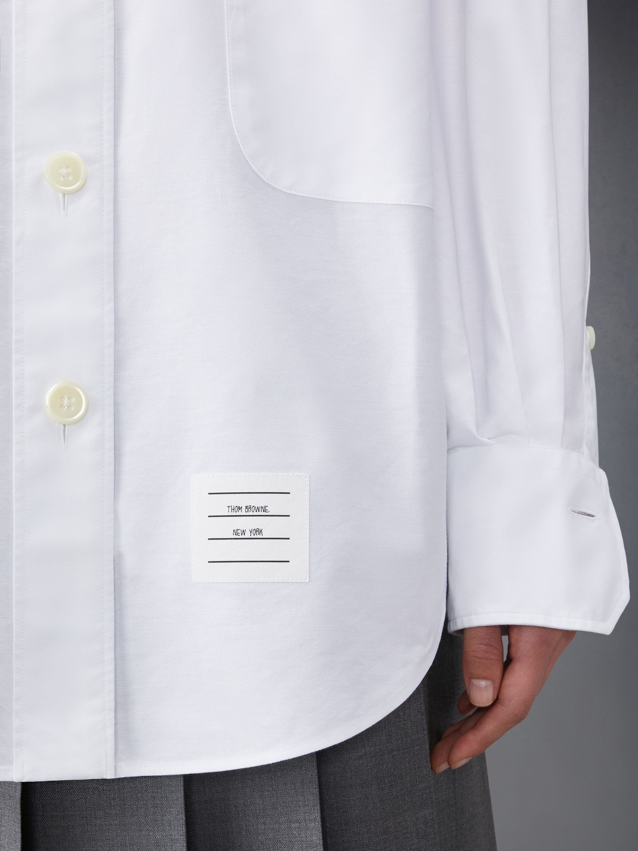 RWB stripe-trim cotton shirt - 4