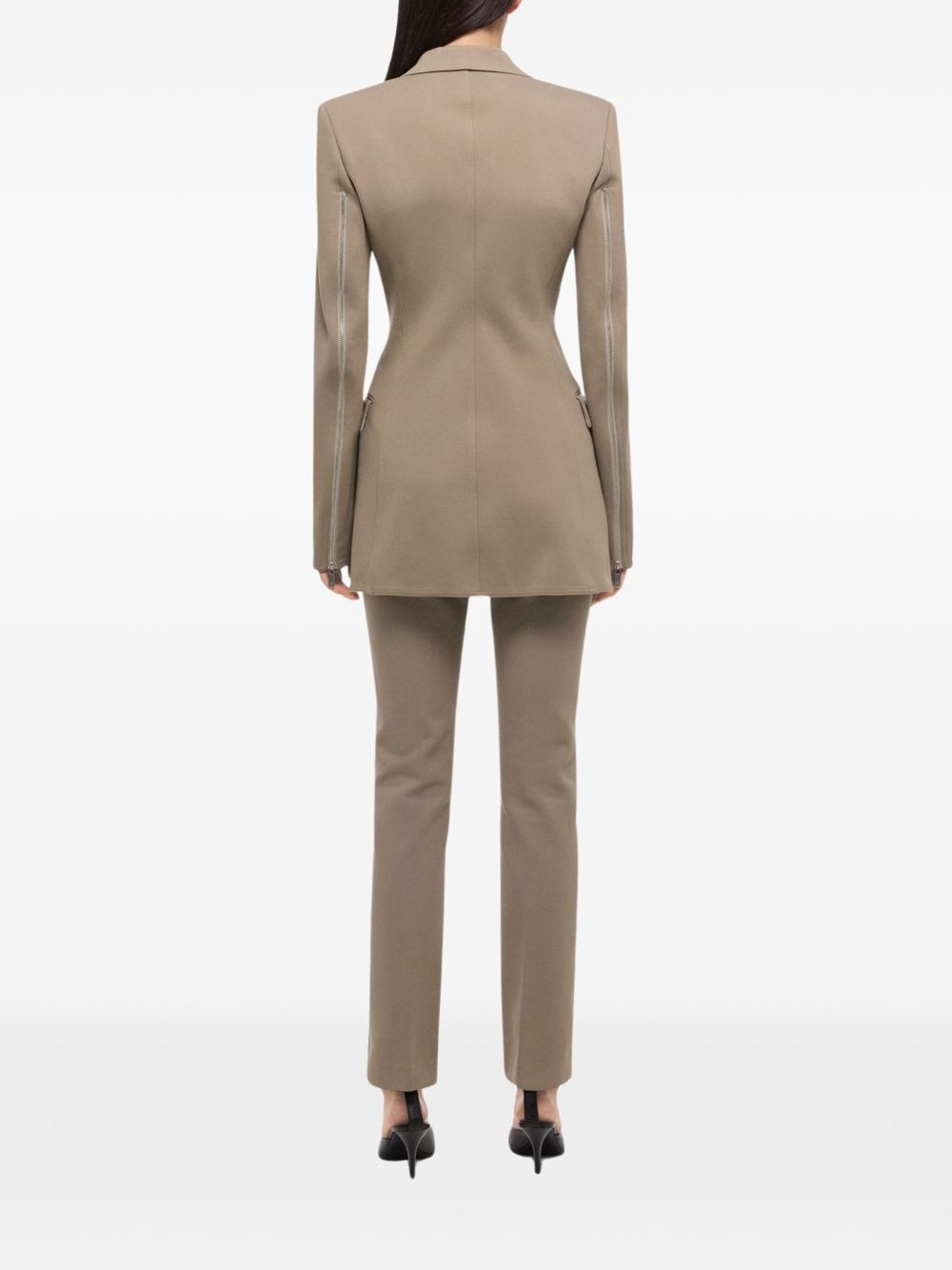 zip-detailed blazer - 4
