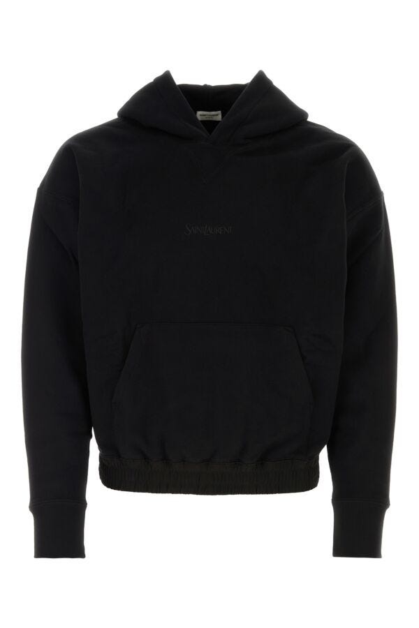 SAINT LAURENT Saint Laurent Men Black Cotton Sweatshirt