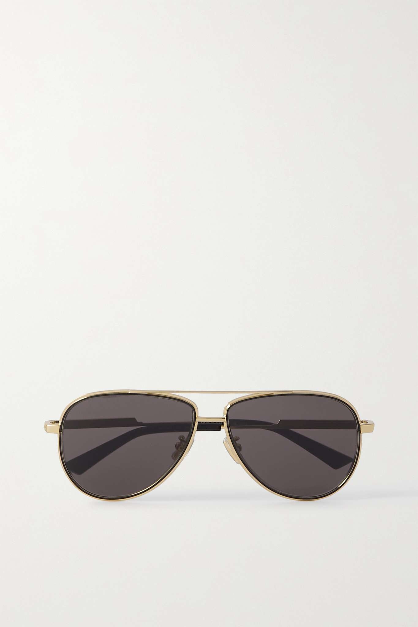 Aviator-style gold-tone sunglasses - 1