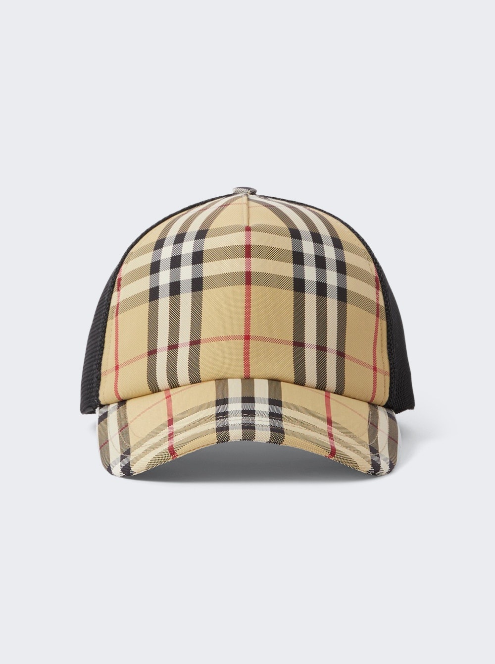 Check And Mesh Cap Archive Beige - 1