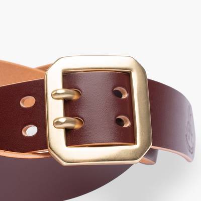 Iron Heart OGL-BELT-DPGAR-BRN OGL Double Prong Garrison Buckle  Leather Belt - Hand-Dyed Brown outlook
