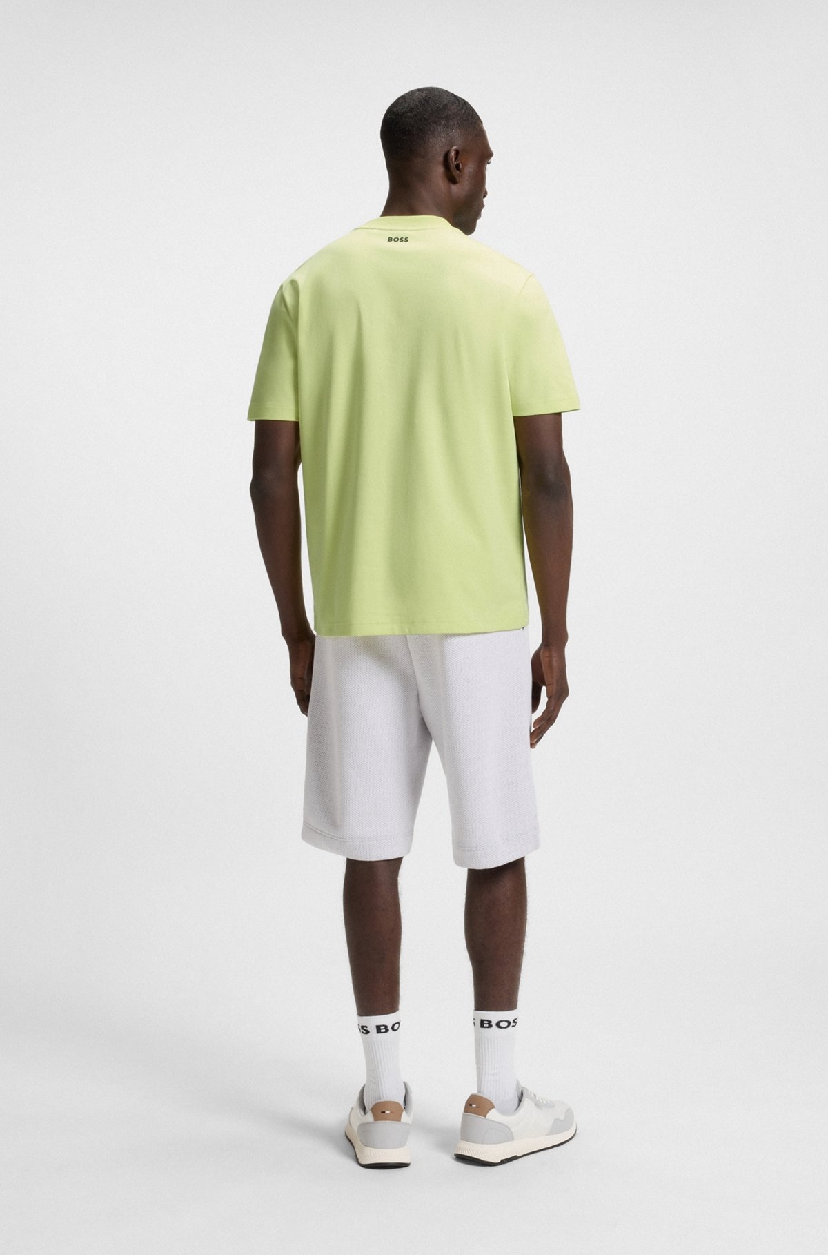 RELAXED-FIT T-SHIRT WITH TENNIS-INSPIRED MESH-PRINT LOGO - 5
