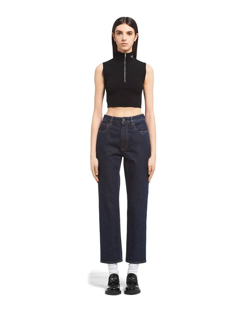 Prada Indigo denim five-pocket jeans outlook