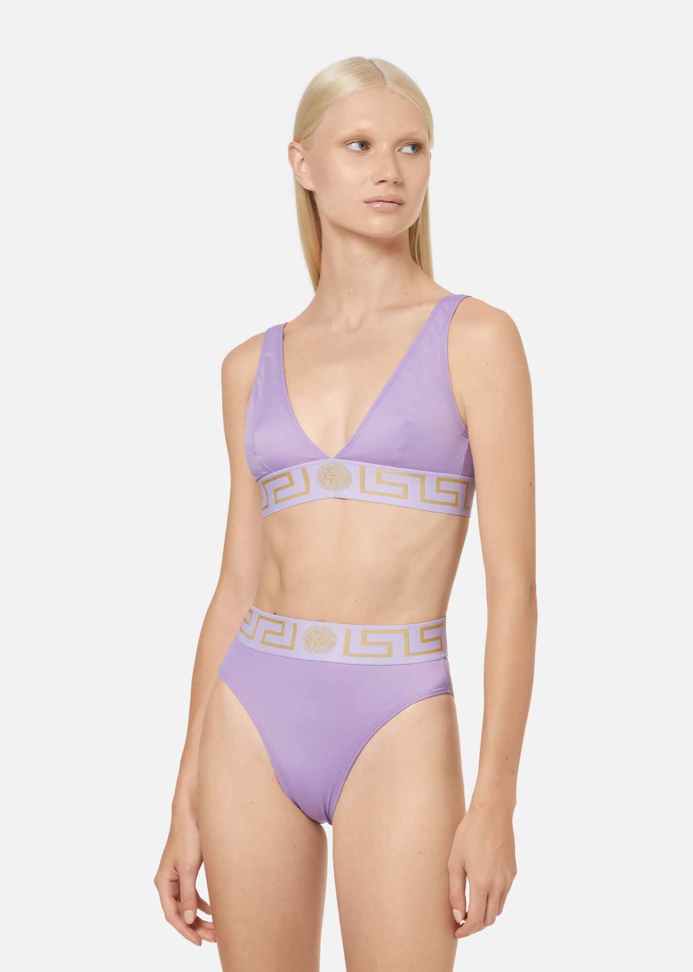 Greca Border High Leg Swim Briefs - 2