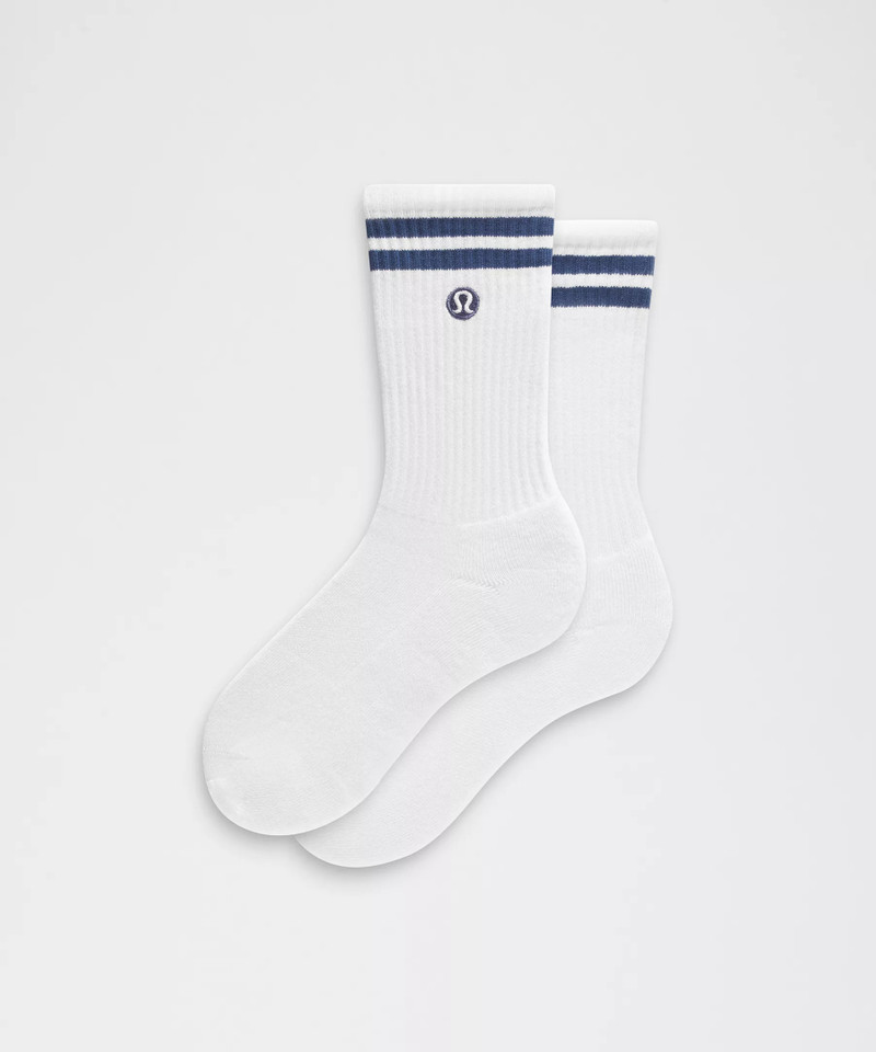 Unisex Daily Essential Crew Socks *Stripe 1