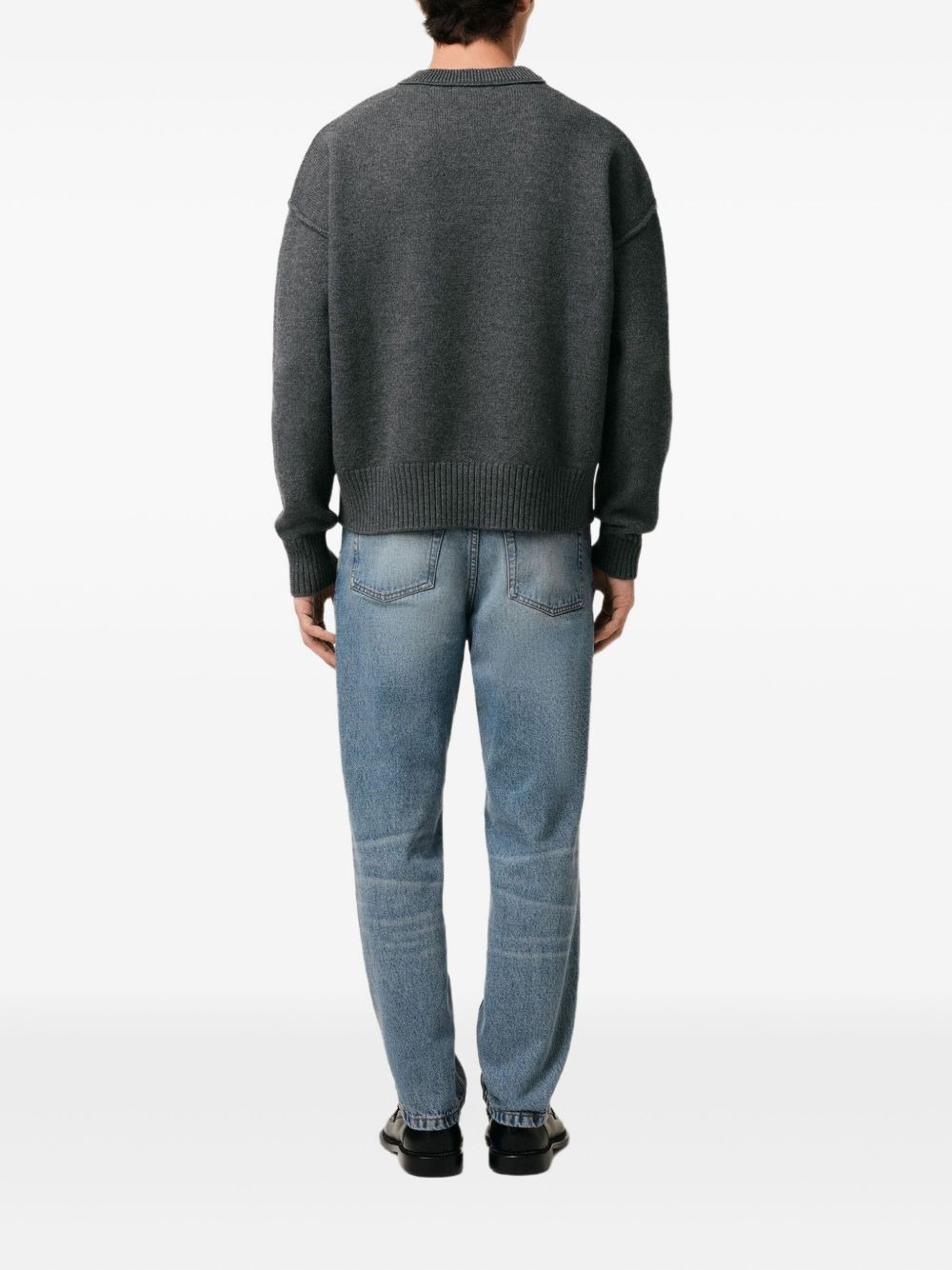 intarsia-logo wool jumper - 3
