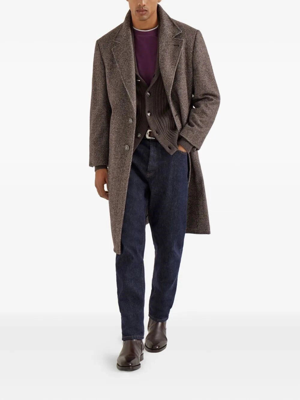 Brunello Cucinelli Men T-Shirt With Faux-Layering - 2