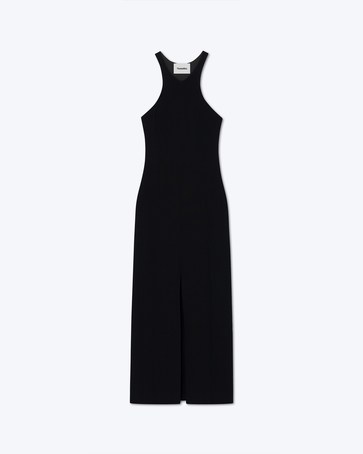 ELIA - Fitted halterneck midi dress - Black - 3