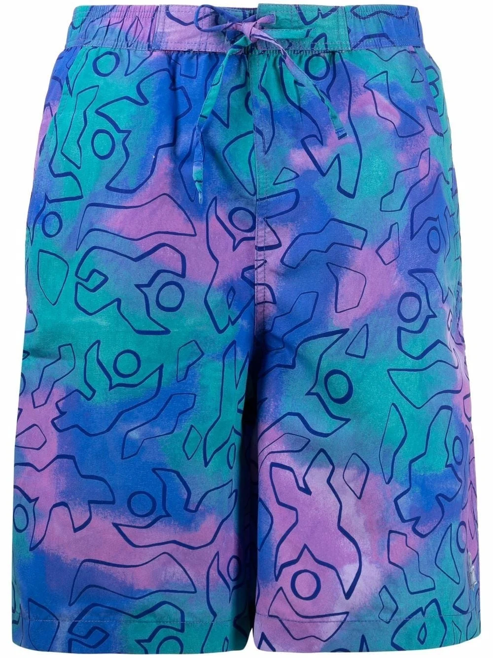 drawstring swim shorts - 1