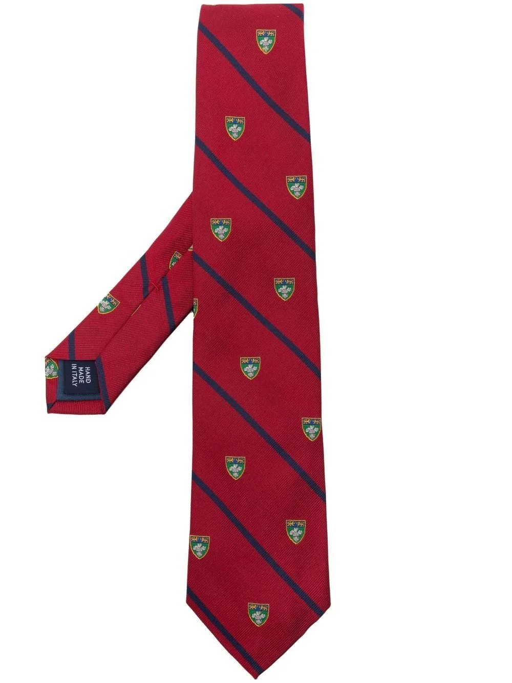 crest-print tie - 1