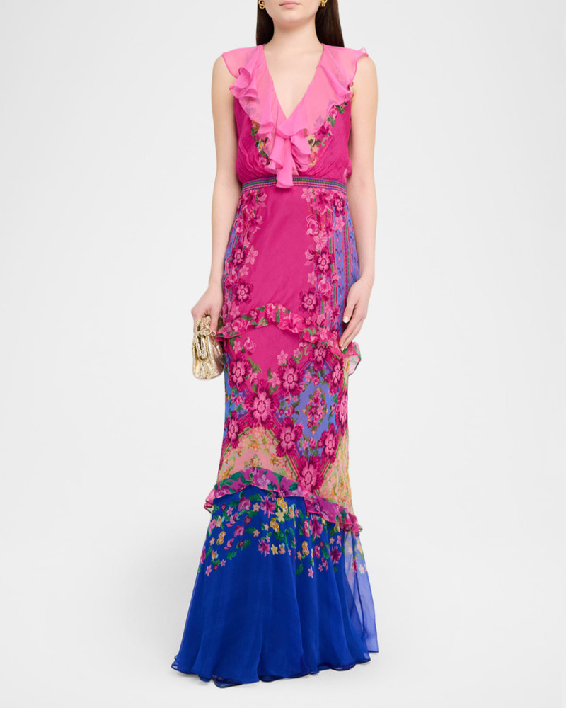 SALONI Rita Tiered Ruffle Cocktail Dress outlook