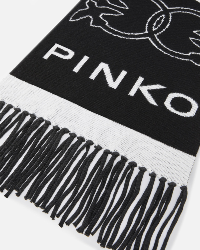 SCARF WITH JACQUARD LOVE BIRDS LOGO 3