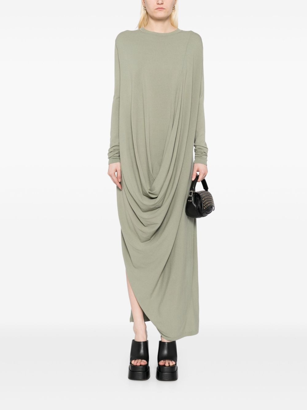 draped knitted dress - 2