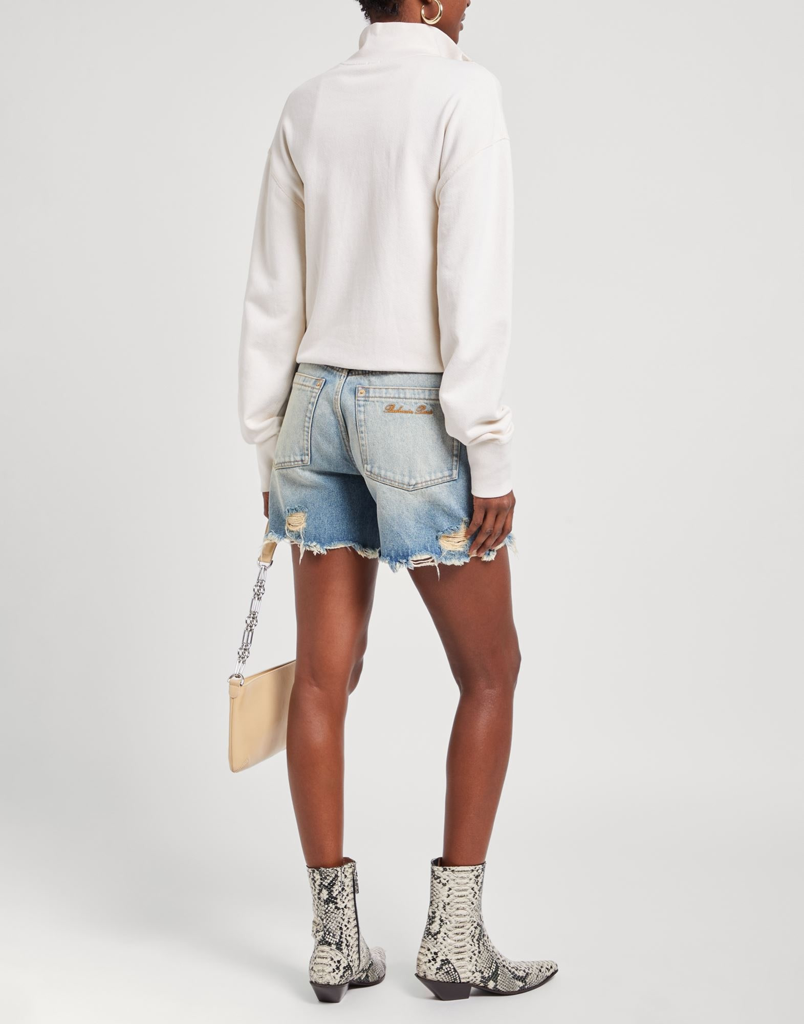 Blue Women's Denim Shorts - 3